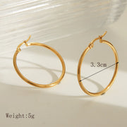 ARGOLLAS CUBANAS CLASICAS GOLD 3.3CM