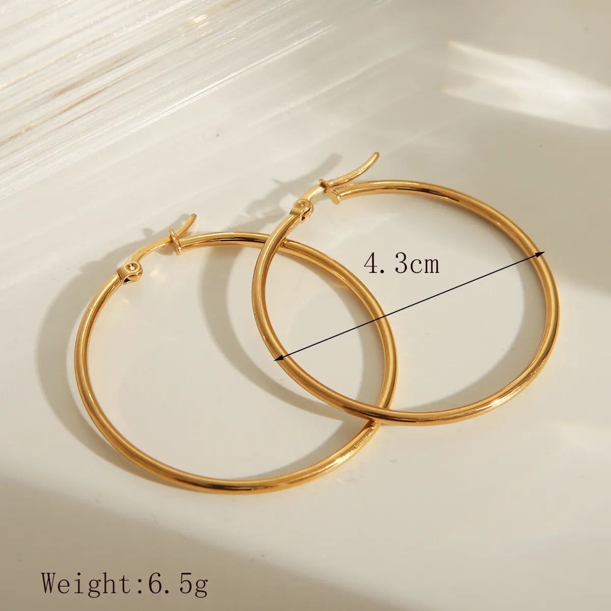 ARGOLLAS CUBANAS CLASICAS GOLD 4.3CM