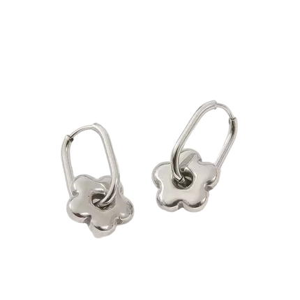 AROS HOOPS OVAL DAISY SILVER