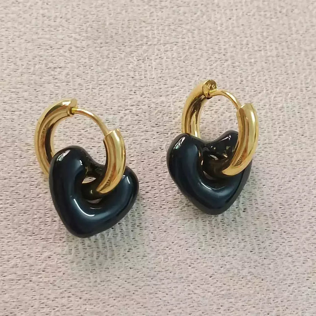 AROS HOOPS LOVE BLACK