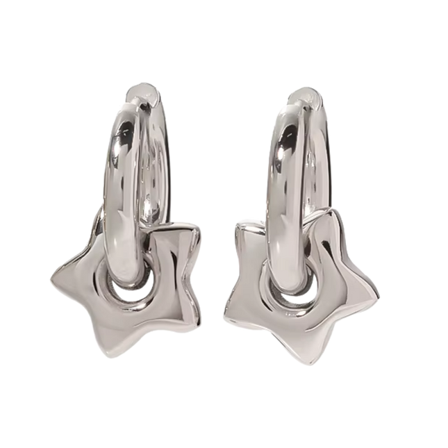 AROS HOOPS STAR SILVER