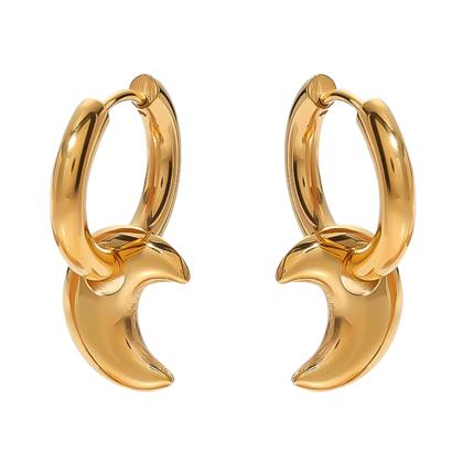 AROS HOOPS MOON GOLD