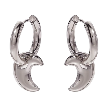 AROS HOOPS MOON SILVER