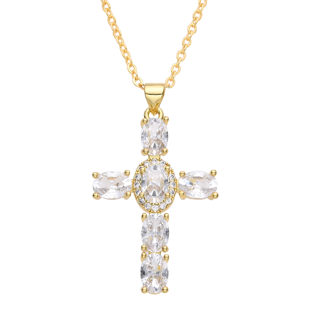 COLLAR MAXI CRUZ GOLD