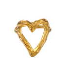 ANILLO CORAZON CALADO GOLD