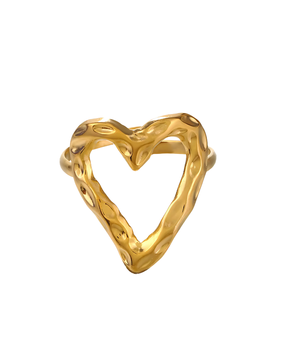 ANILLO CORAZON CALADO GOLD