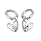 AROS HOOPS HEART IRREGULAR SILVER