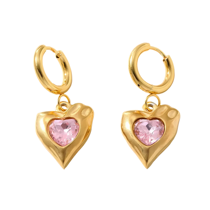 AROS HOOPS AESTHETIC HEART PINK