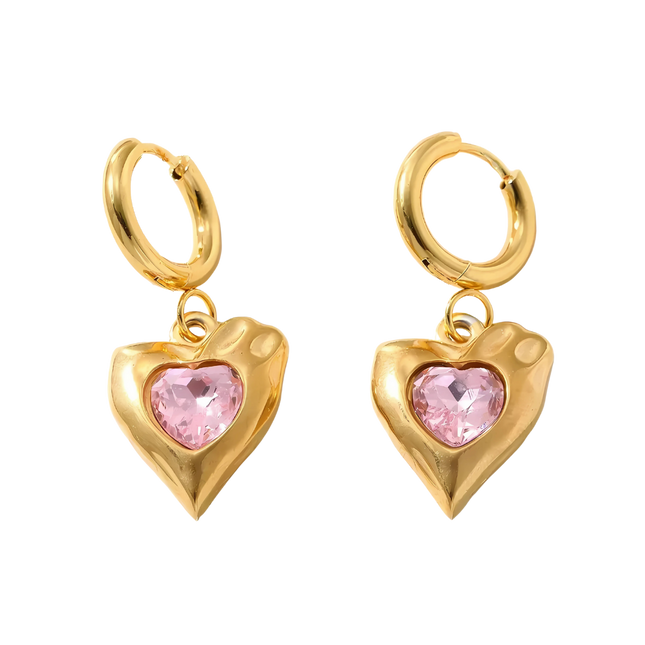 AROS HOOPS AESTHETIC HEART PINK