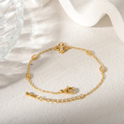 PULSERA FLOR CUBIC OVALOS