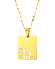 COLLAR MEDALLA THE WORLD IS YOURS