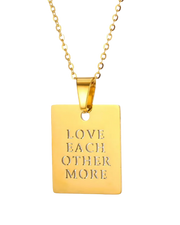 COLLAR MEDALLA FRASES LOVE EACH OTHER MORE