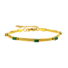 PULSERA CLAPTON PLANA ESMERALDA