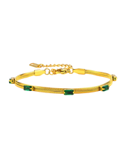 PULSERA CLAPTON PLANA ESMERALDA