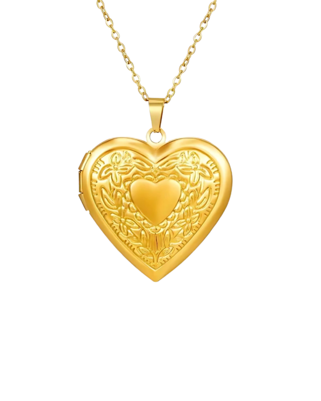 COLLAR RELICARIO HEART GOLD