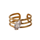 ANILLO TRIPLE LINEA ROMBO CUBIC