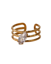 ANILLO TRIPLE LINEA ROMBO CUBIC
