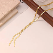 COLLAR CORBATERO VENUS TRENZADO GOLD
