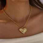 COLLAR CORAZON DE MELOCOTON GOLD