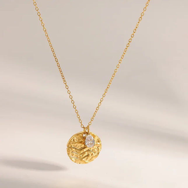 COLLAR MEDALLA WHIT DROP