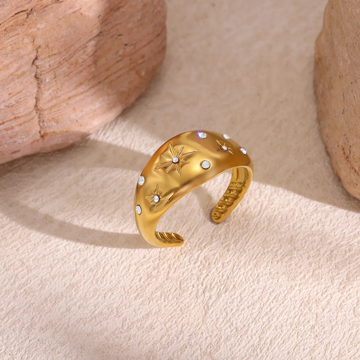 ANILLO BOMBE CUBIC GOLD