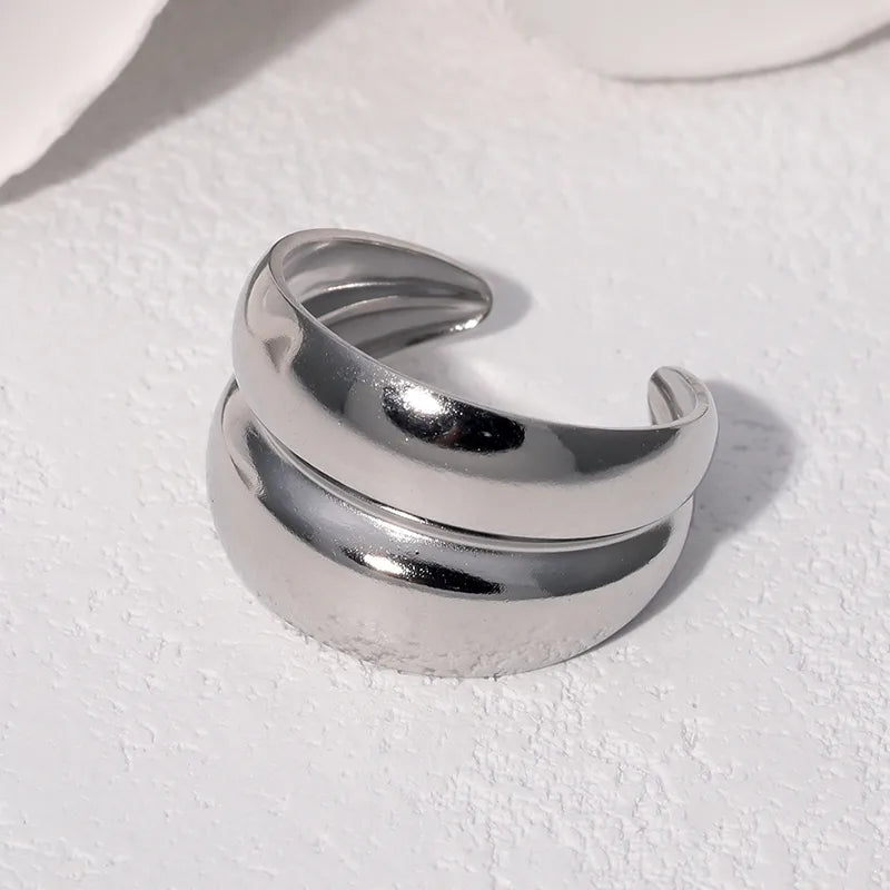 ANILLO BOMBE DOBLE SILVER