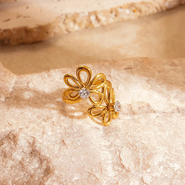 ANILLO FLOWER CUBIC