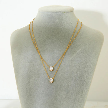 COLLAR DROP CUBIC GOLD PREMIUM