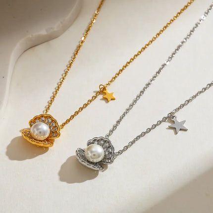 COLLAR OSTRA CUBIC SILVER