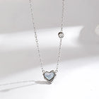 COLLAR CORAZON PERLADO SILVER
