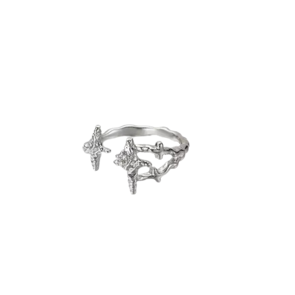 ANILLO STARS IRREGULAR SILVER