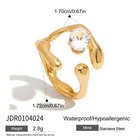 ANILLO AMI GOLD CUBIC