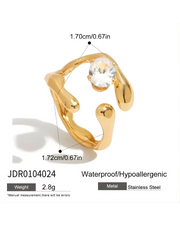 ANILLO AMI GOLD CUBIC