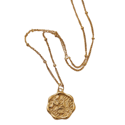 COLLAR FLORCITAS MEDALLA