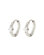 AROS HOOPS ROMBO CUBIC SILVER