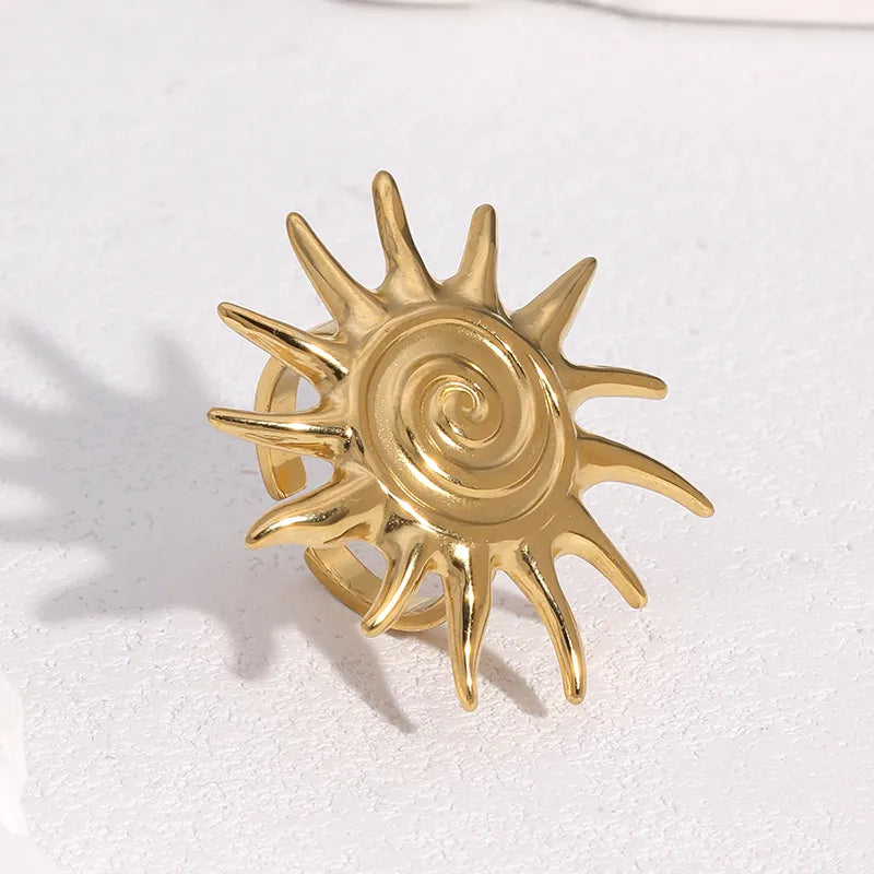 ANILLO SOL WAVE GOLD