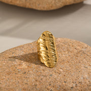 ANILLO CAMERUN TRAMADO GOLD