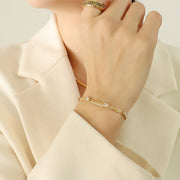 PULSERA CLAPTON PLANA CUBIC