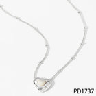 COLLAR CORAZON ESTRELLADO NACAR SILVER