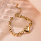 PULSERA HEART TRAMADA GOLD