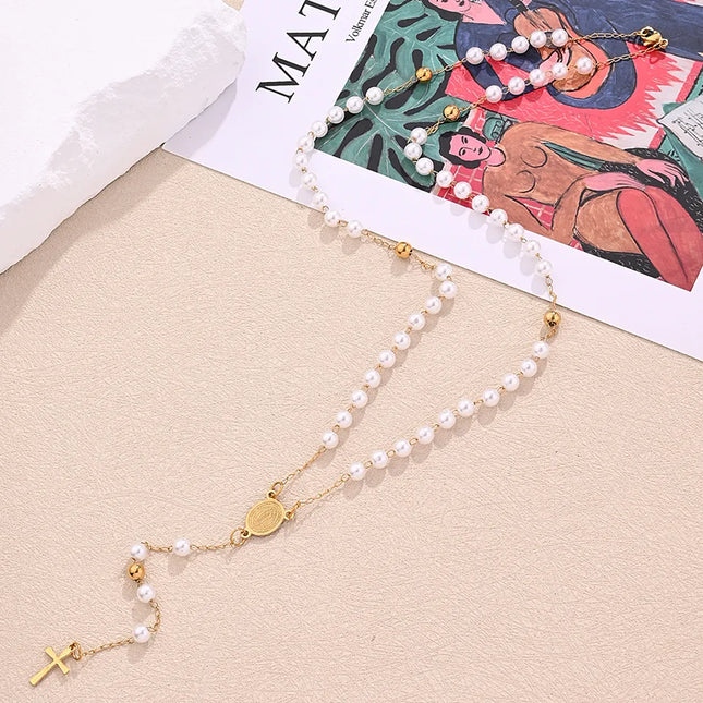 COLLAR ROSARIO PEARL