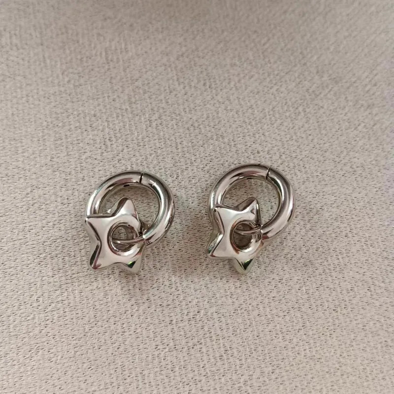 AROS HOOPS STAR SILVER