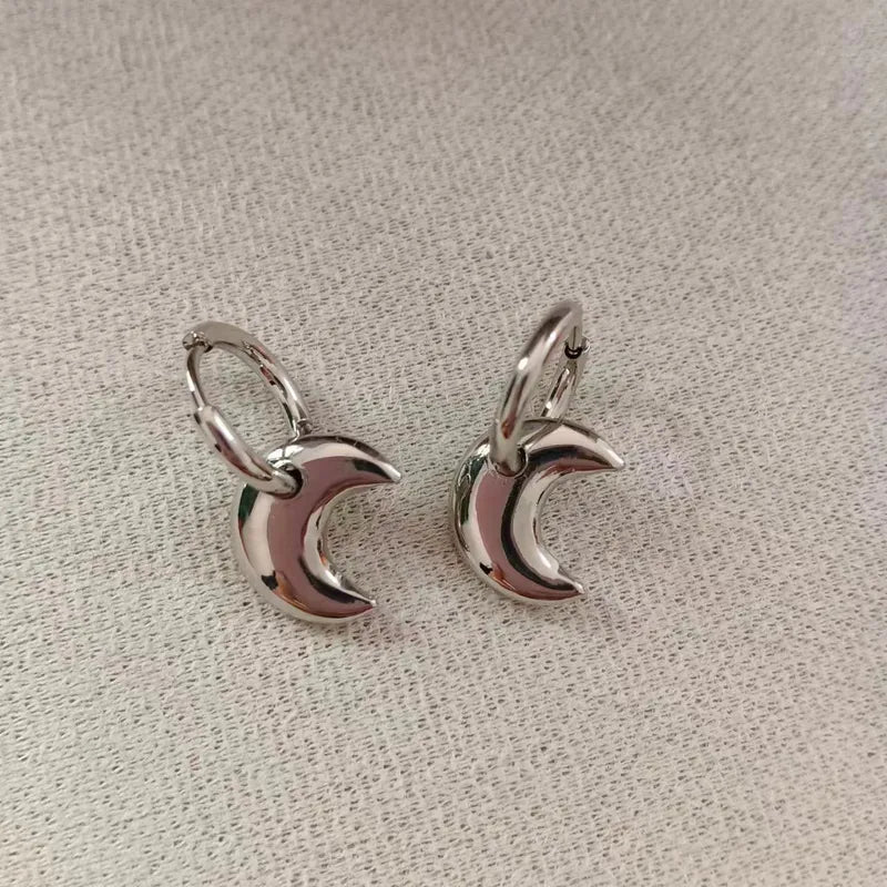 AROS HOOPS MOON SILVER