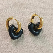 AROS HOOPS LOVE BLACK