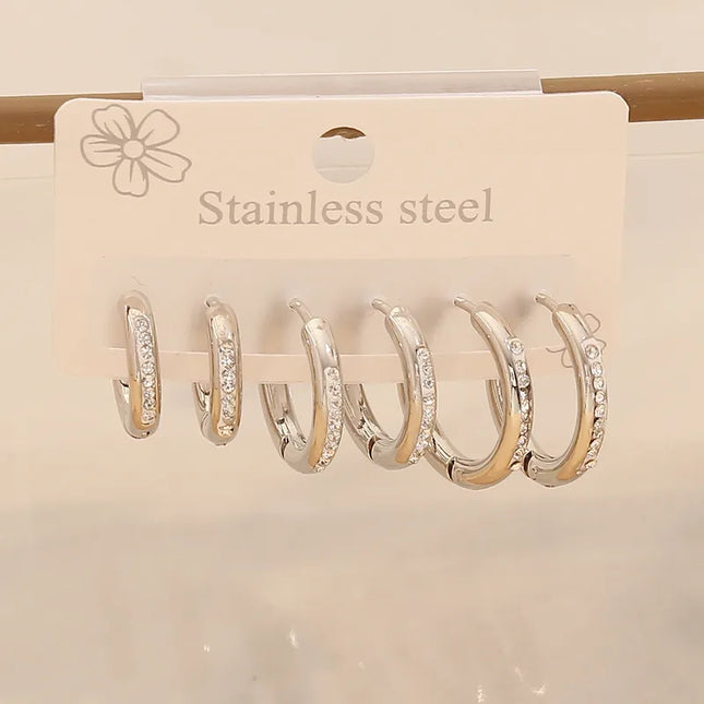 COMBO DE ARGOLLAS SHINY SILVER