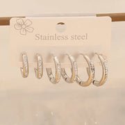 COMBO DE ARGOLLAS SHINY SILVER