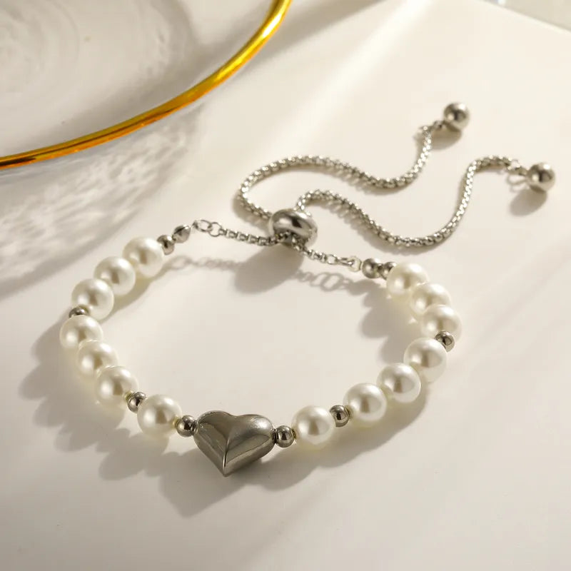 PULSERA LOVE PEARLY TENNIS SILVER