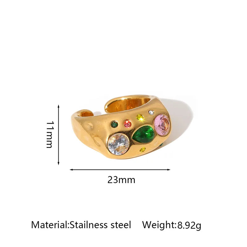 ANILLO BARROCO GREEN - PINK