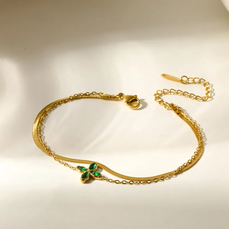 PULSERA FLORCITA VERDE