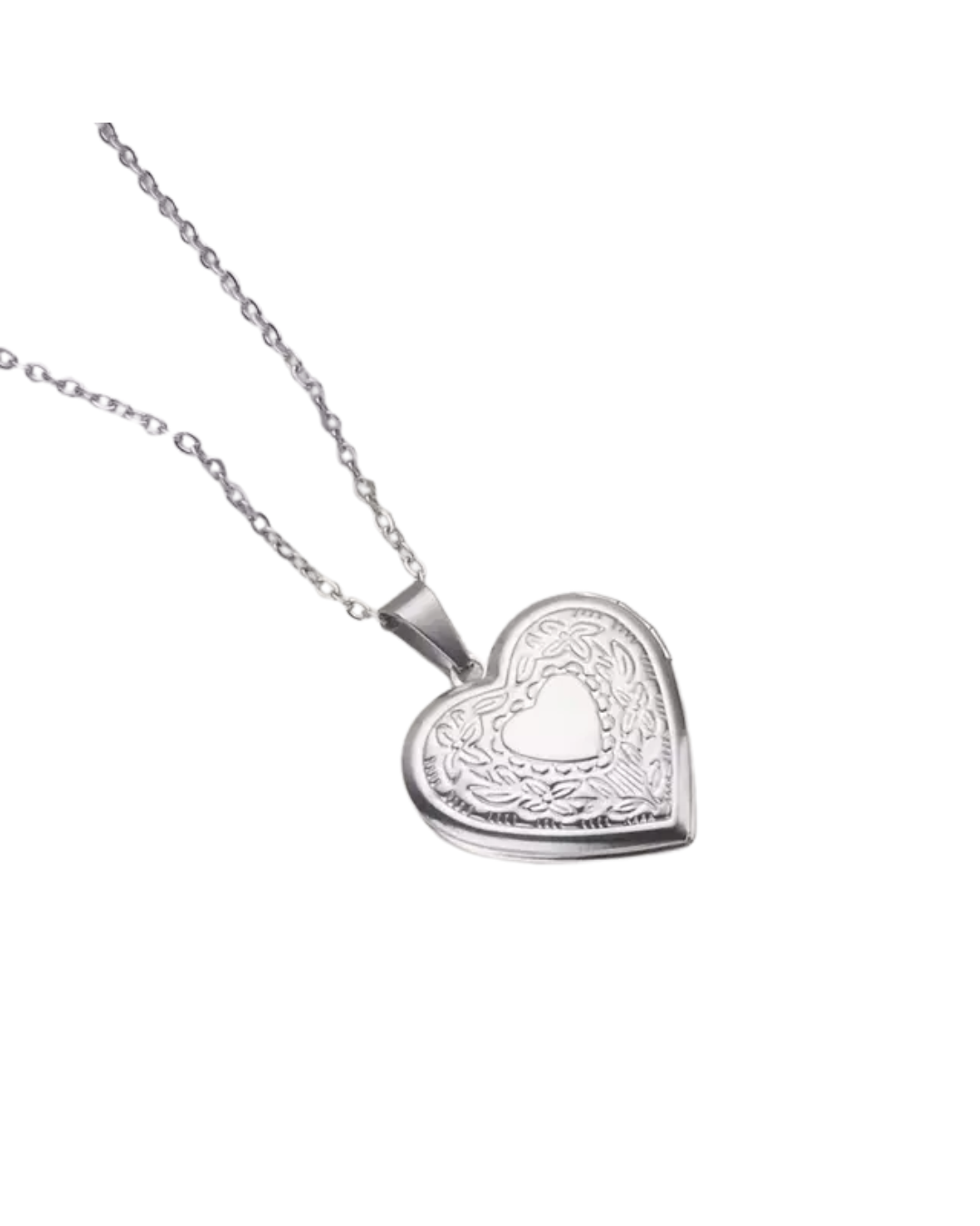 COLLAR RELICARIO HEART SILVER